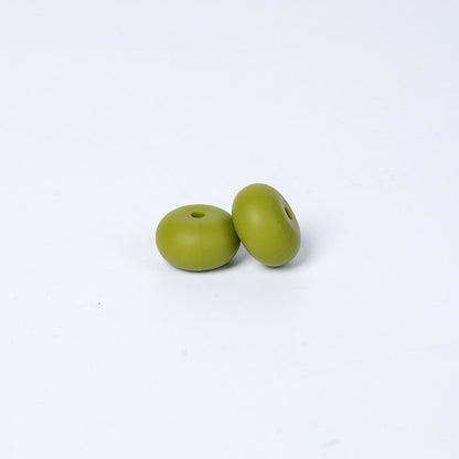 Spot 14mm Small Abacus Beads Food Grade Silicone Beads DIY Men's and Women's Jewelry Necklaces Oval Beads Wholesale