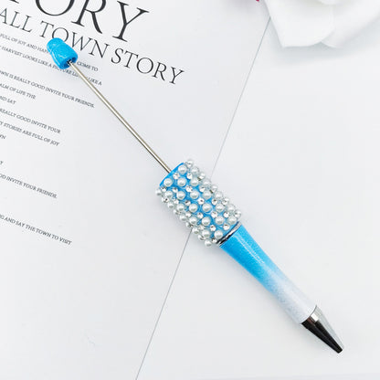 DIY Pearl Diamond Bead Pen Hand Sticker Diamond Ballpoint Pen Flash Diamond Pearl Diamond Beadedpen Spot Wholesale