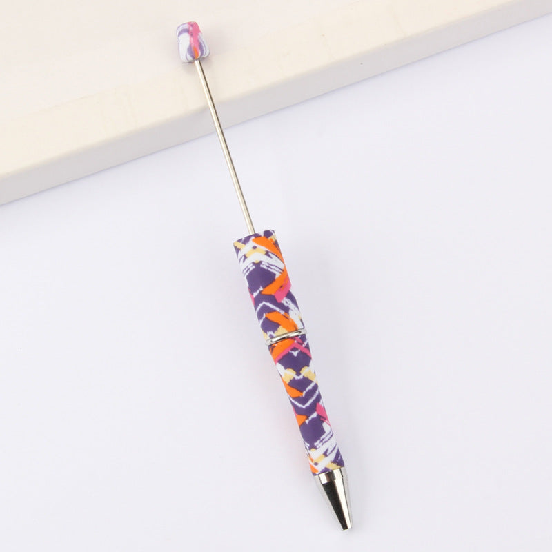 DIY bead pen printing pattern creative plastic beading puzzle leopard print floral cow tiger pattern bead pen wholesale