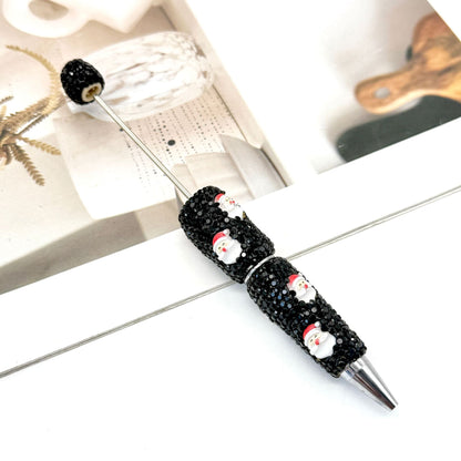 New Christmas full drill pen, creative DIY bead pen Santa Claus Elk Snowman KT cat cartoon gift pen