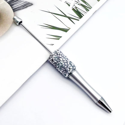 DIY random diamond bead pen cross-border hot-selling hand-worn beads diamond pen beadedpen plastic ballpoint pen