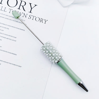 DIY Pearl Diamond Bead Pen Hand Sticker Diamond Ballpoint Pen Flash Diamond Pearl Diamond Beadedpen Spot Wholesale