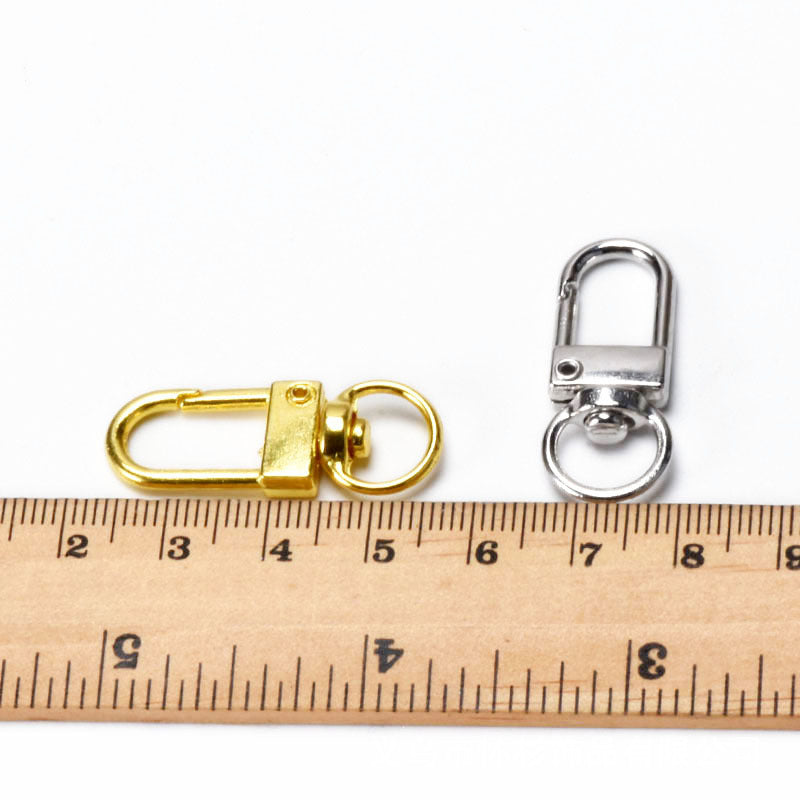 32*12Mm Silver Key Ring Paparazzi Door Buckle DIY Jewelry Alloy Mobile Phone Pendant Hardware Accessories Luggage Connecting Buckle Material