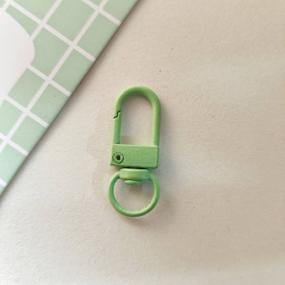 32*12mm Candy Color Paint Zinc Alloy Door Buckle Rotating Fast Hanging Shrimp Lobster Buckle Keychain Bag Doll Buckle Accessories