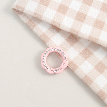 21mm Zinc Alloy Colored Petals with Diamonds, Spring Ring, Open Connection Ring DIY Jewelry, Keychain, Buckle Accessories