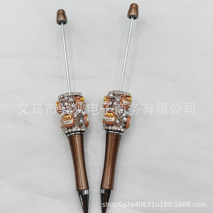 DIY sugar bead pen Mickey Minnie Winnie bear KT and other cartoon pens spot wholesale Moe grain creative ballpoint pen