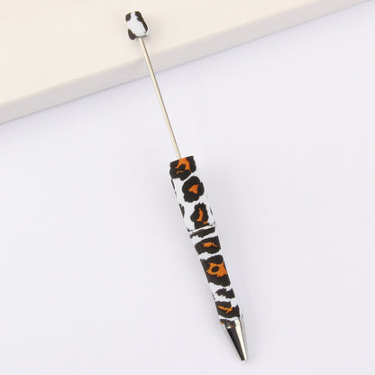 DIY bead pen printing pattern creative plastic beading puzzle leopard print floral cow tiger pattern bead pen wholesale