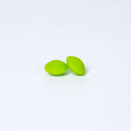 Spot Silicone Beads European and American Jewelry 12mm Small Beads DIY Necklace Beaded Oval Lentil Loose Beads Wholesale #101-137