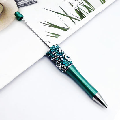 DIY random diamond bead pen cross-border hot-selling hand-worn beads diamond pen beadedpen plastic ballpoint pen