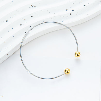 Cross-border DIY beaded bracelet handmade couple beaded bracelet bracelet C-type beveled open bracelet spot wholesale
