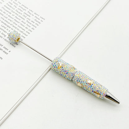 DIY cute star moon bead pen, colorful full diamond wear beads ballpoint pen cross-border explosion cute pen wholesale