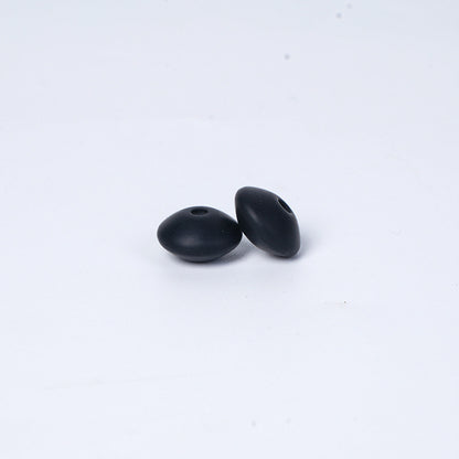 Spot Silicone Beads European and American Jewelry 12mm Small Beads DIY Necklace Beaded Oval Lentil Loose Beads Wholesale #51-100