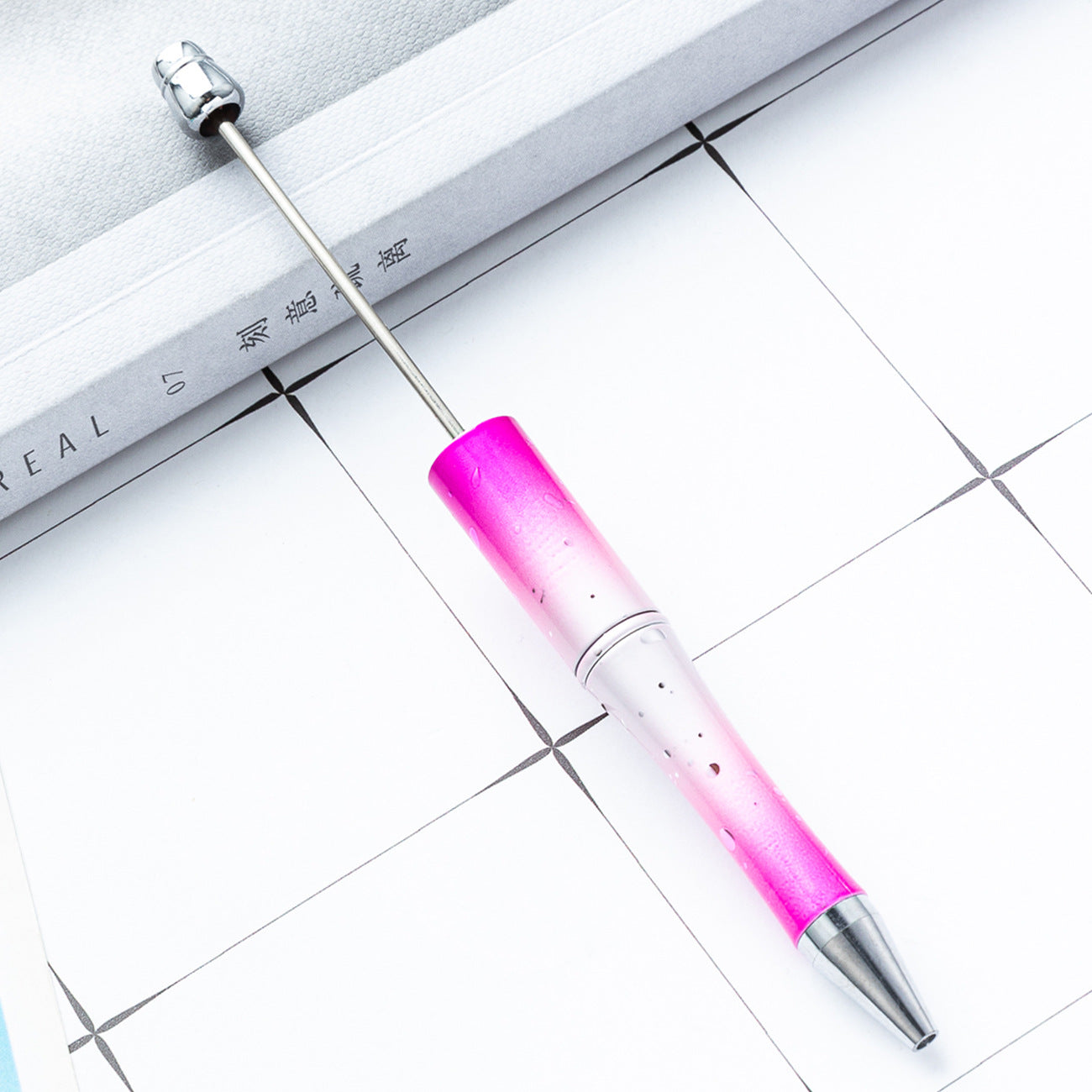 New DIY starry sky bead pen UV electroplating beaded ballpoint pen starry sky sequins gradual change bead pen manufacturers wholesale