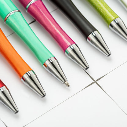 Bead pen, spot wholesale creative DIY plastic bead pen ballpoint pen printable plastic bead pen