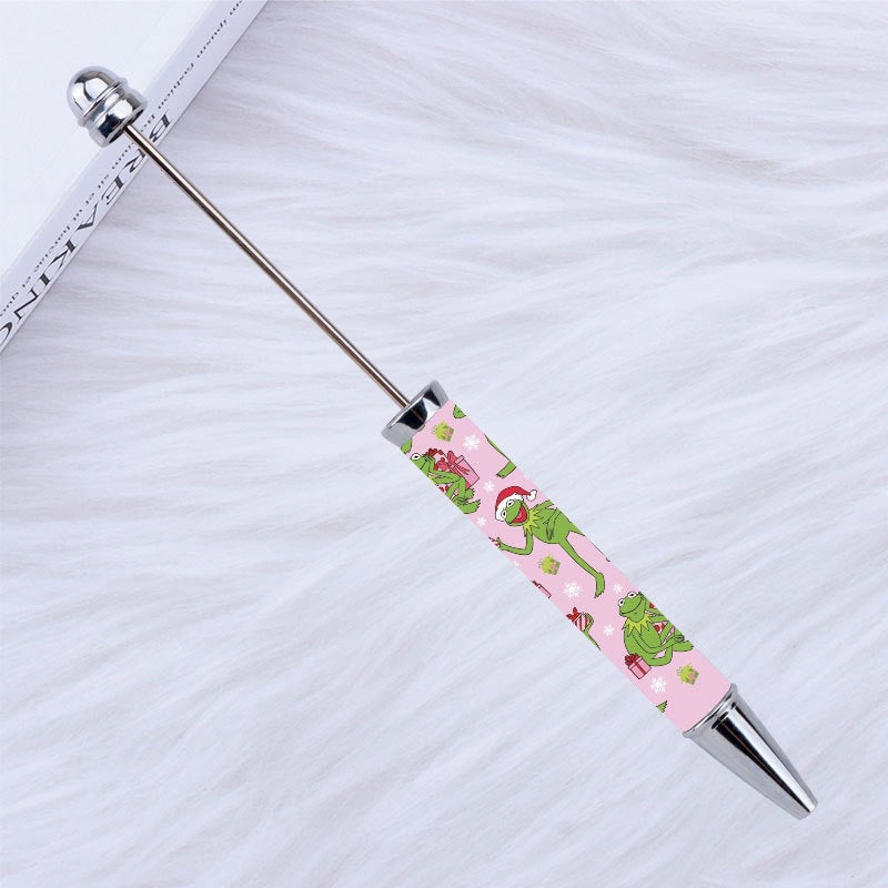 New Style DIY Plastic Beadable Pens with Cartoon Prints