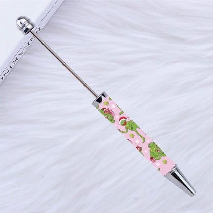New Style DIY Plastic Beadable Pens with Cartoon Prints