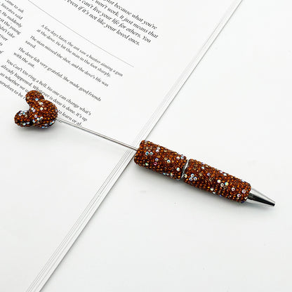 Creative Mickey Head Full Drill Bead Pen DIY Handmade Sticker Drill Ballpoint Pen Cartoon Mickey Gift Pen Manufacturer Spot