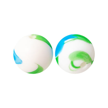 15mm silicone beads water transfer beads DIY jewelry bead pen loose beads wholesale