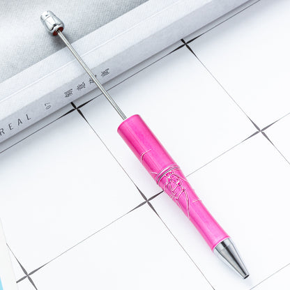 Bead pen, spot wholesale DIY creative relief UV beaded ballpoint pen gilt spot swirling plastic ballpoint pen
