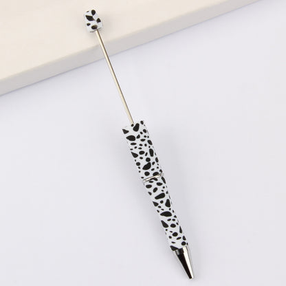 DIY bead pen printing pattern creative plastic beading puzzle leopard print floral cow tiger pattern bead pen wholesale
