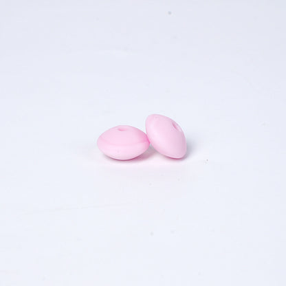 Spot Silicone Beads European and American Jewelry 12mm Small Beads DIY Necklace Beaded Oval Lentil Loose Beads Wholesale
