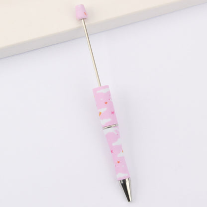 DIY bead pen printing pattern creative plastic beading puzzle leopard print floral cow tiger pattern bead pen wholesale