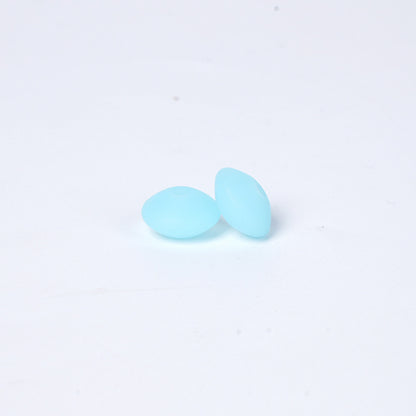 Spot Silicone Beads European and American Jewelry 12mm Small Beads DIY Necklace Beaded Oval Lentil Loose Beads Wholesale #51-100
