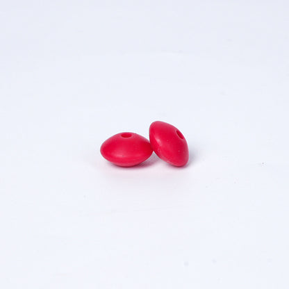 Spot Silicone Beads European and American Jewelry 12mm Small Beads DIY Necklace Beaded Oval Lentil Loose Beads Wholesale #101-137