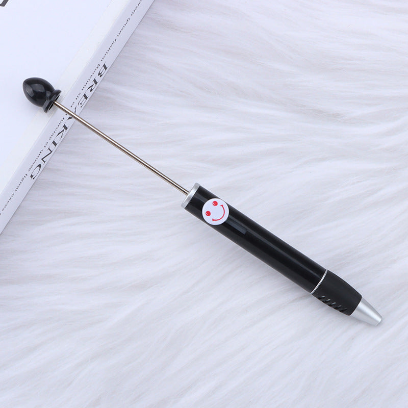 DIY bead pen happy smiley face expression plastic ballpoint pen, advertising gift pen can print logo spot wholesale