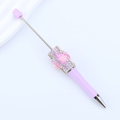 DIY turtle broken diamond bead pen Internet celebrity turtle dream turtle super cute turtle diamond pen bead round bead cute pen