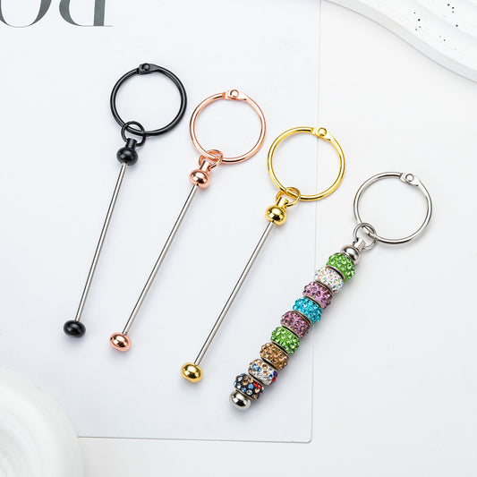 New DIY beaded keychain pendant, small gift pendant, metal keychain pendant, pendant, luggage pendant, key chain.