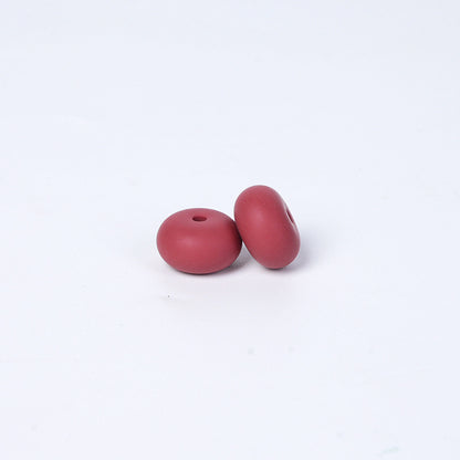 Spot 14mm Small Abacus Beads Food Grade Silicone Beads DIY Men's and Women's Jewelry Necklaces Oval Beads Wholesale #51-93