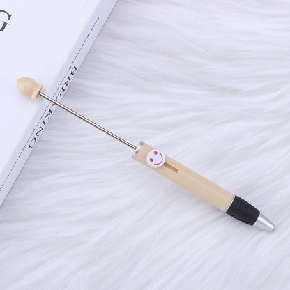 DIY bead pen happy smiley face expression plastic ballpoint pen, advertising gift pen can print logo spot wholesale