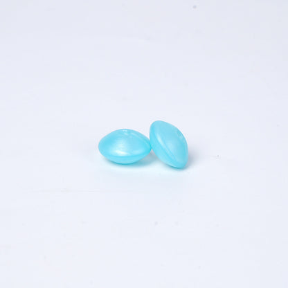 Spot Silicone Beads European and American Jewelry 12mm Small Beads DIY Necklace Beaded Oval Lentil Loose Beads Wholesale #101-137