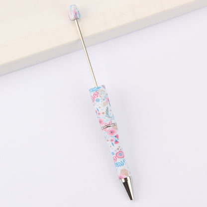 DIY bead pen printing pattern creative plastic beading puzzle leopard print floral cow tiger pattern bead pen wholesale