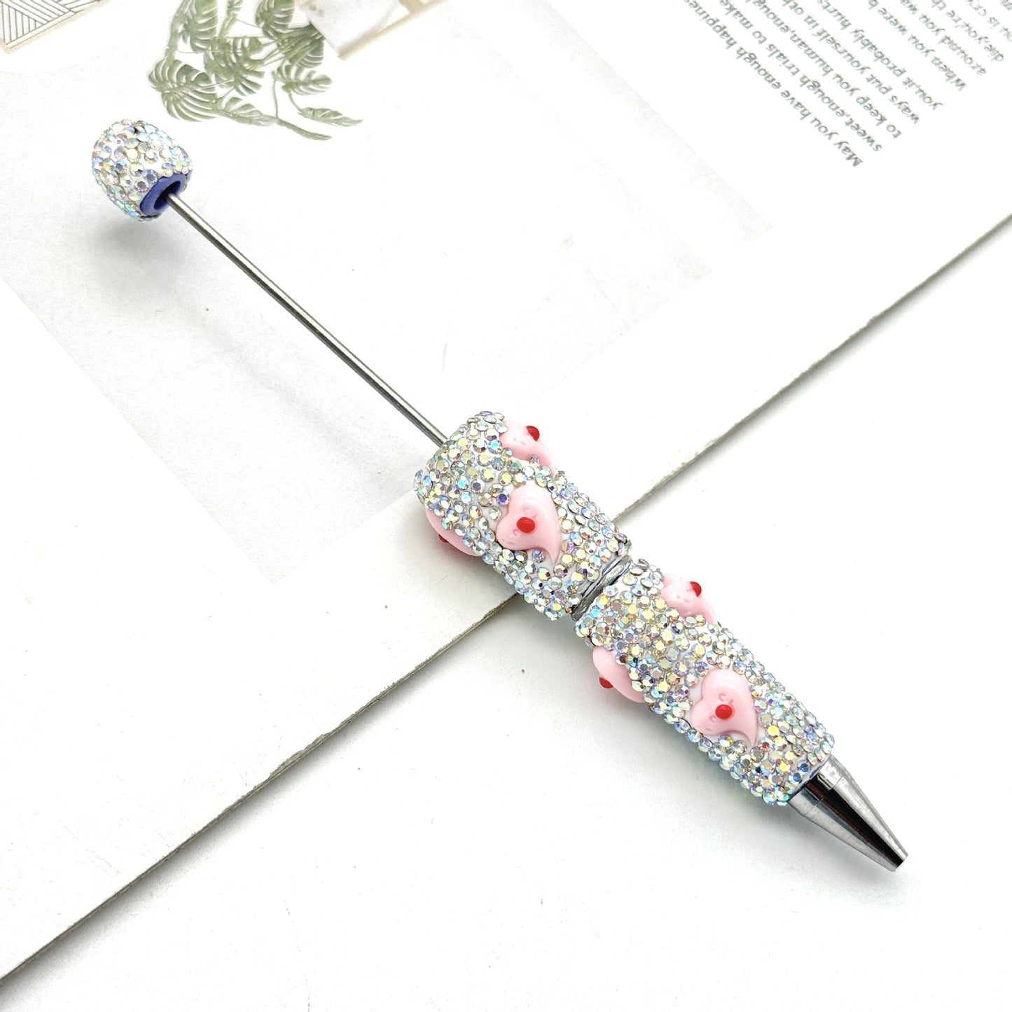 New luminous full diamond bead pen DIY luminous full diamond pen heavy industry advanced rhinestone pen ballpoint pen manufacturer wholesale