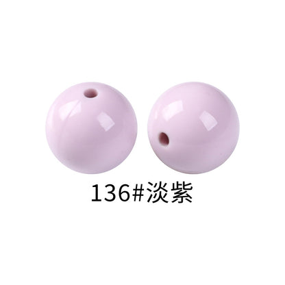 15mm Spot Glossy Silicone Beads Round Loose Beads DIY Jewelry Smooth Oil Injection Silicone Beads Mixed Color Beads #51-68