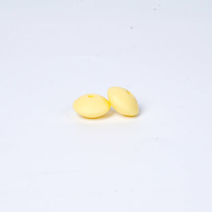 Spot Silicone Beads European and American Jewelry 12mm Small Beads DIY Necklace Beaded Oval Lentil Loose Beads Wholesale