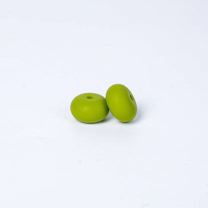 Spot 14mm Small Abacus Beads Food Grade Silicone Beads DIY Men's and Women's Jewelry Necklaces Oval Beads Wholesale