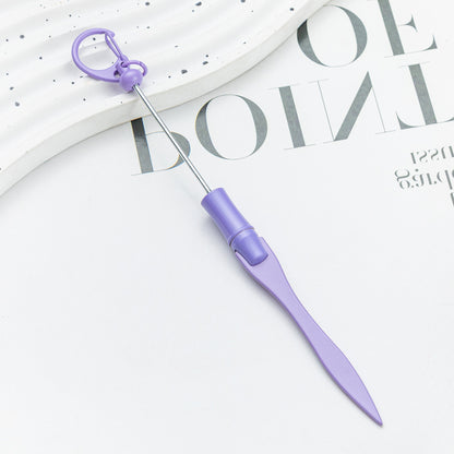 Spot DIY beaded letter opener multi-functional metal paper cutter keychain outdoor portable letter opener wholesale