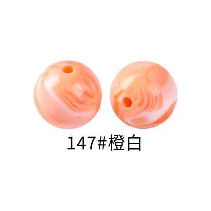15mm Spot Glossy Silicone Beads Round Loose Beads DIY Jewelry Smooth Oil Injection Silicone Beads Mixed Color Beads #51-68