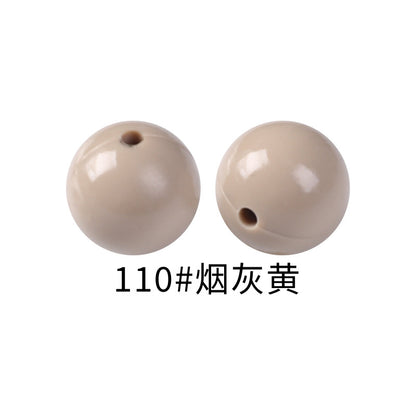 15mm Spot Glossy Silicone Beads Round Loose Beads DIY Jewelry Smooth Oil Injection Silicone Beads Mixed Color Beads