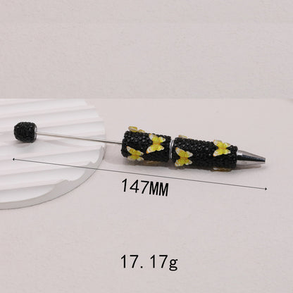 Cross-border creative butterfly soft pottery full of diamonds handmade bead pen DIY small gift gift pen creative ballpoint pen