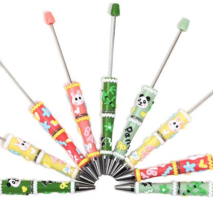New color cartoon hand-drawn bead pen simple high-end DIY bead pen cartoon cute painted cute pen