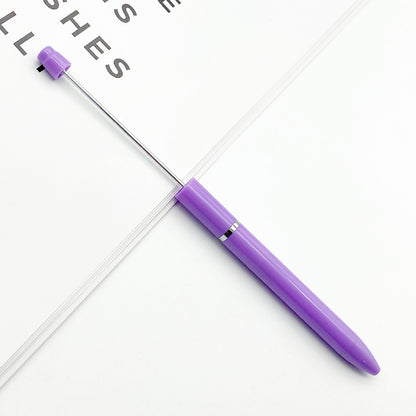 Long bead pen DIY handmade beaded plastic ballpoint pen, creative and personalized long bead string gift pen wholesale