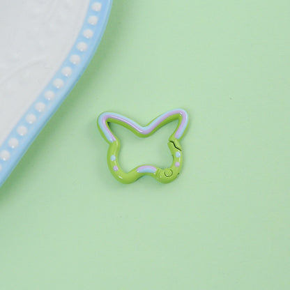 25*30mm Color Butterfly Spring Buckle Paint Alloy Buckle Handmade DIY Pendant Doll Bag Keychain Accessories