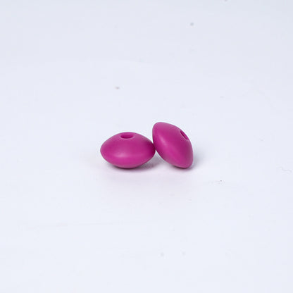 Spot Silicone Beads European and American Jewelry 12mm Small Beads DIY Necklace Beaded Oval Lentil Loose Beads Wholesale #51-100
