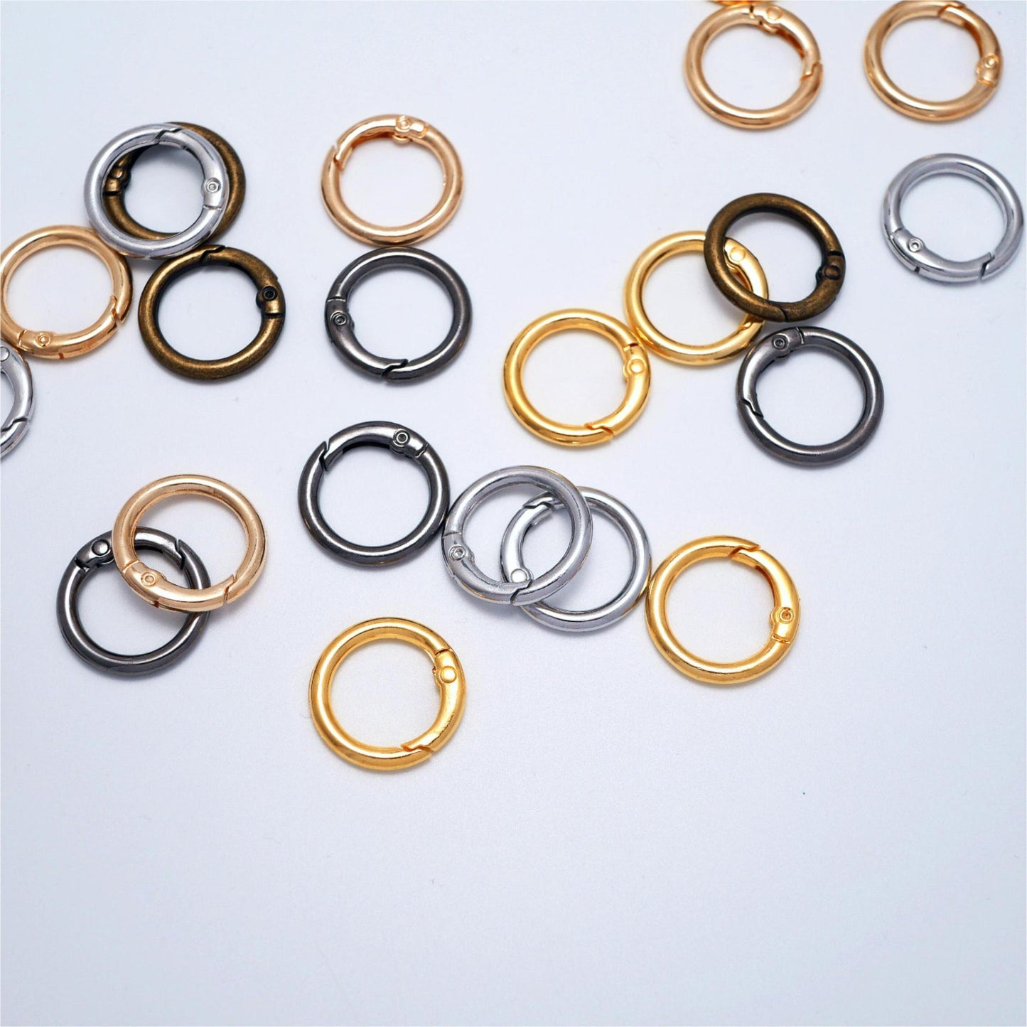 20/24mm Zinc Alloy Spring Ring, Metal Round Ring, Open Ring, Keychain, Luggage Webbing, Round Hanging Ring, Metal Iron Ring