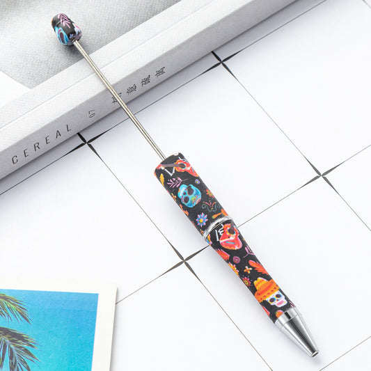 Halloween Skull Printed Beadable Pens