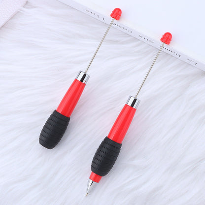 Cross-border explosion DIY telescopic bead pen, creative and cute macaron color telescopic rotating beaded gift ballpoint pen